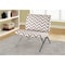 Monarch Specialties Accent Chair, Armless, Fabric, Living Room, Bedroom, Fabric, Metal, Brown, Chrome, Contemporary I 8137 - alternate 3